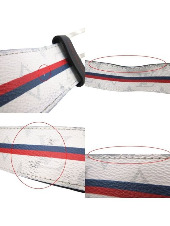 Louis Vuitton Belt Ceintur Monogram White